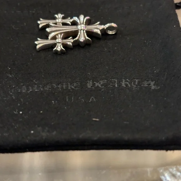 Chrome Heart Triple Cross small Pendant only Authentic